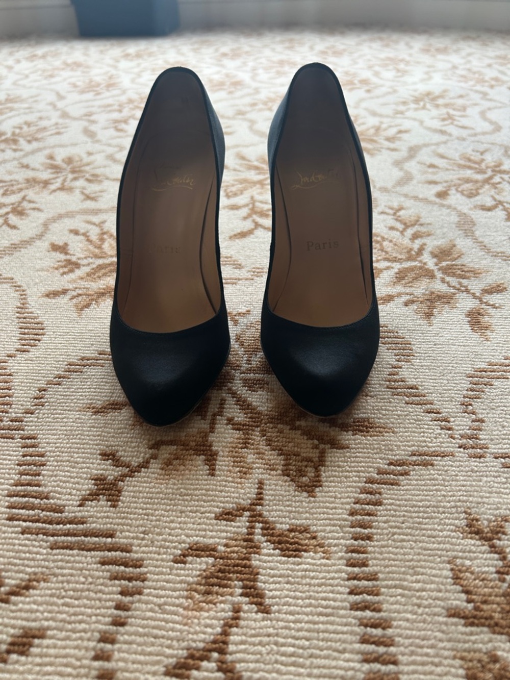 Christian Louboutin silk pumps